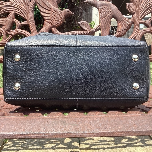 Coach Black Leather Penelope Tote Double Handle Silver Hardware - Picture 7 of 9